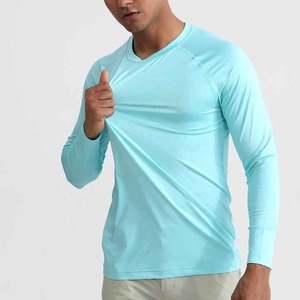 T-shirt à manches longues pour homme, respirant, séchage rapide, UPF 50+, 100% polyester, protection solaire UV pour la pêche, la randonnée, les sports de plein air - Product Image 1