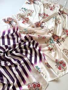 Sari traditionnel pour femme, texture douce et confortable, élégant et fluide, imprimé numérique, soie satinée premium unie - Product Image 2