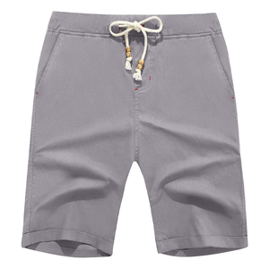 Shorts Bermuda Oxford pour Homme Couleur Unie avec Cordon de Serrage à la Taille et Poches Style Décontracté Taille Mi-Haute Tissu Respirant Tissé - Product Image 4