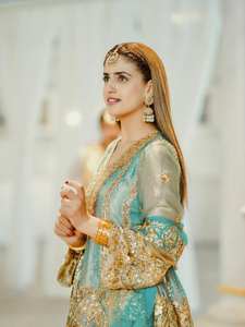 Designer <b>Green</b> Embroidered Kurti Sharara Set with Dupatta | Women Festive Wedding Wear - Product Image 3