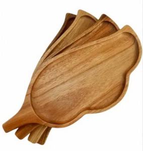 Plateau de service en bois d'acacia en gros, extra large, en bois massif, plateau de présentation pour buffet, design personnalisé - Product Image 1