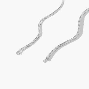 Collier tennis en diamants de laboratoire certifiés IGI 10 carats, or blanc 14 carats plaqué rhodium, bijoux de luxe pour femmes, anniversaire de mariage - Product Image 1