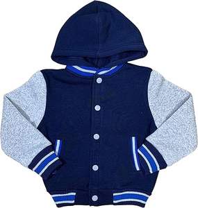 Chaquetas de Béisbol Bordadas e Impresas para Niños, Chaqueta Varsity de Algodón para Jóvenes, Ropa Casual de Invierno Personalizable para Niños - Product Image 1