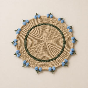 Popular High End Nature Raffia <b>Table</b> <b>Mat</b> Hand Crochet Heat Insulated Decoration Tablemat Raffia <b>Table</b> <b>Mat</b> - Product Image 1