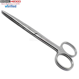 กรรไกรผ่าตัด Mayo แบบตรง ขนาด 5.5 นิ้ว ปลายทู่/ปลายมน ทำจากสแตนเลสสตีล ใช้ด้วยมือ สำหรับการผ่าตัด ได้รับการรับรองมาตรฐาน CE สำหรับการตัดเนื้อเยื่ออย่างแม่นยำ - Product Image 1