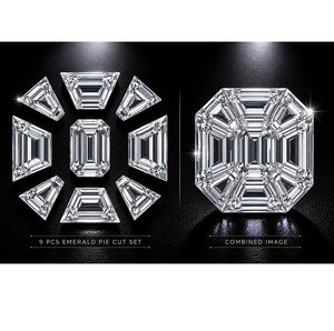 Diamant de laboratoire taillé en forme de tarte, de qualité supérieure, blanc étincelant, excellente taille, pierre précieuse premium pour la fabrication de bijoux fins - Product Image 1