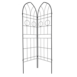 Confezione da 2 78.7 \ "X 19.7 \" traliccio da giardino in metallo nero a prova di ruggine supporto per piante rampicanti recinzione e cancello - Product Image 2