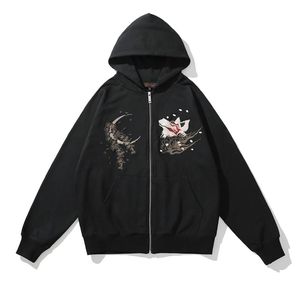 Sudadera con Capucha Premium de Chenilla con Parche, Bordado Personalizado, Oversize, de Forro Polar, Estilo Urbano - Product Image 1