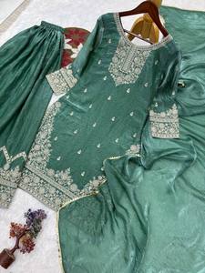 Presentamos la nueva colección de ropa lista para usar: top bordado de diseño elegante con pantalones palazzo y dupatta. - Product Image 6