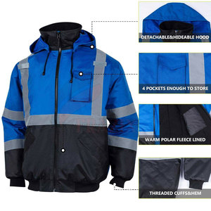 Chaqueta de seguridad reflectante industrial, ropa de trabajo protectora para aplicaciones en el lugar de trabajo y en el campo, chaqueta de seguridad de alta visibilidad - Product Image 2