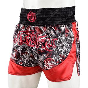 กางเกงขาสั้นออกกำลังกายแบบครึ่งเอวสำหรับทุกเพศกางเกงฝึก MMA แบบไทยผ้าโพลีเอสเตอร์100% เป็นมิตรกับสิ่งแวดล้อมกันน้ำขายส่งโลโก้ที่กำหนดเอง - Product Image 5