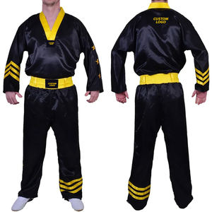 Produit de haute performance, qualité supérieure, service OEM, uniforme noir et jaune pour le taekwondo et les arts martiaux - Product Image 1
