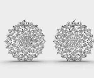 Boucles d'oreilles de luxe en diamants de laboratoire 376 carats, certifiées IGI, bijoux fins en or massif 14 carats, fournisseur de boucles d'oreilles de mariée - Product Image 4