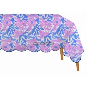 Mantel Rectangular con Borde Festoneado para Decoración de Bodas, Impresión a Bloques, 100% Algodón, 20 Unidades, Excelente Absorción, al Mejor Precio - Product Image 5