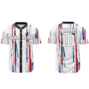 Best Quality Custom Sublimation <b>Baseball</b> Jersey Short Sleeve Lightweight Soft Fabric Breathable Quick Dry Unisex Adult - Product Image 2