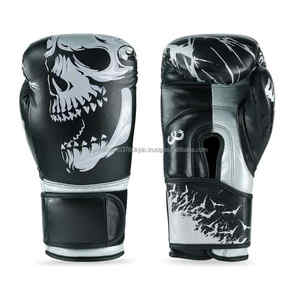 Meilleur prix Gants de boxe personnalisables à sangle en cuir de vachette Entraînement en plein air Muaythai MMA Équipement de sport Fabriqué en cuir de qualité/PU Sanda - Product Image 5