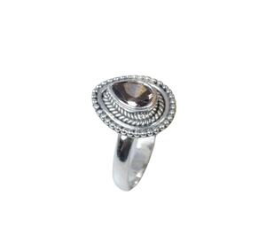 Anillo de cuarzo ahumado Natural, el mejor diseño clásico, anillo hecho a mano, Plata de Ley 925 sólida, plata 925 estampada, joyería de plata hecha a mano - Product Image 1