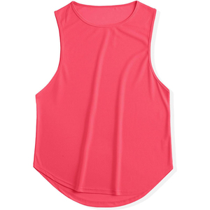 Premium Men Breathable Athletic Tank Top Lightweight Polyester/Cotton Sports <b>Vest</b> Workout Training Running Casual Fitness Crew - Product Image 2