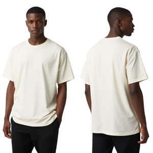 Men Premium Luxury Oversized 220g Eco-Friendly Cotton Short Sleeve Blank T-Shirt - Product Image 1