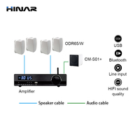 Sistem Audio PA 2.1 Saluran Tahan Air IP66, Speaker Dinding 6.5 Inci, Subwoofer Pasif 10 Inci, Penggunaan Komersial