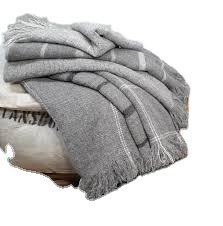 Venta caliente acogedoras mantas de lana de espiga con patrón de borla directo de fábrica del fabricante indio vendedor al mejor precio por harshit - Product Image 5