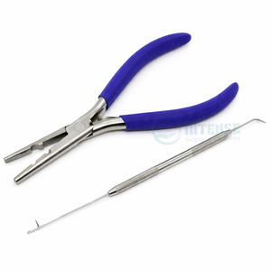 Pinzas de Acero Inoxidable de Primera Calidad de 7 Pulgadas para Remover Extensiones de Cabello, con Aguja de Doble Cara, Ligeras, Reutilizables, Cómodas, Azules - Product Image 1