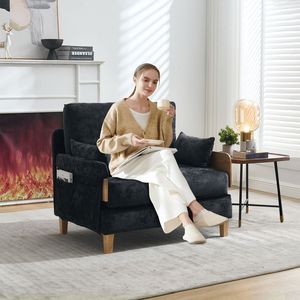 3-in-1 Convertible Mid for Century Modern Decor <b>Foldable</b> <b>Sofa</b> <b>Bed</b> Recliner for Small Spaces with Three Pillows - Product Image 2