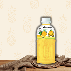 Bebida de Jugo de Nata de Coco de Fabricante Vietnamita, 320ml, Botella PET, Frutas Tropicales: Guanábana, Lichi, Piña, Uva, Jolly Jolly - Product Image 4