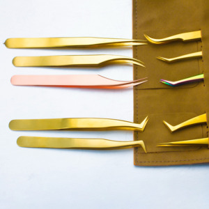 Customized logo cost-effective stainless steel acid resistance eyelash <b>extension</b> tweezers - Product Image 6