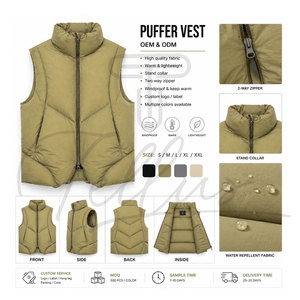 Chaleco Acolchado de Invierno Casual a Prueba de Viento con Logotipo Personalizado al Mejor Precio, Venta Caliente, Transpirable, Cómodo, Servicio OEM, Ropa Exterior para Hombre - Product Image 6