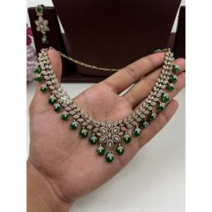 Indian Ethnic Artificial <b>Jewellery</b> Pallavi Victorian Necklace <b>Set</b> for Bridal Festival - Product Image 4