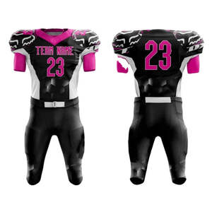 Uniforme de football américain pour hommes de qualité supérieure, léger, entièrement imprimé par sublimation, vêtements d'équipe antibactériens, uniforme de football pour hommes - Product Image 4