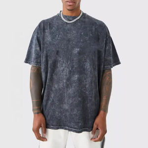 เสื้อยืดโอเวอร์ไซส์แขนสั้นคอกลมลายพิมพ์สตรีทแวร์สำหรับผู้ชาย ผ้าฝ้าย พิมพ์ลายด้วยเทคนิคฮีททรานเฟอร์ ความยาวปกติ - Product Image 1