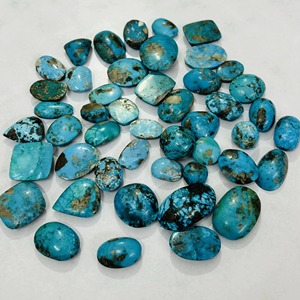 Pierre précieuse en turquoise iranienne 100% naturelle, cabochon, taille personnalisée, vente en gros, pierre en vrac pour la fabrication de bijoux, fournisseur en gros - Product Image 5