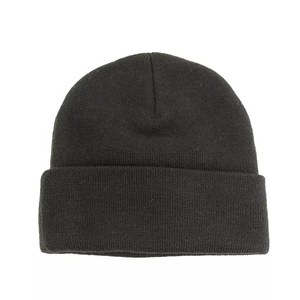 High Quality Unisex Print <b>Warm</b> Custom Logo Cotton Knitted Cuffed Beanie <b>Hats</b> with Canvas Fabric Four Seasons Use - Product Image 3