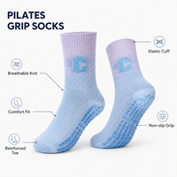 Chaussettes de Pilates pour femmes, respirantes, souples, idéales pour le Reformer, le yoga, la barre, la formation, couleur personnalisée, production en gros