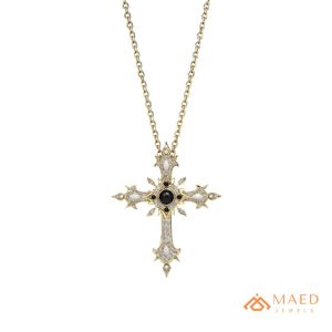 Gold Plated Moissanite Cross Pendant Charm Iced Out Hip Hop Necklace 925 Sterling Silver Micro Insert Luxury Jewelry <b>Gift</b> - Product Image 1
