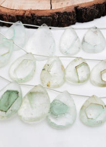 Cuentas facetadas de cuarzo fantasma I 8 pulgadas Cuentas facetadas de cuarzo fantasma natural para la elaboración de joyería fina - Product Image 6