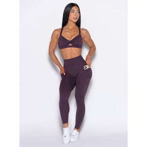 women yoga <b>set</b> high waist leggings sports bra breathable stretch fitness workout gym wear activewear - Product Image 3