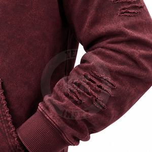 Cotton Blended Acid <b>Wash</b> Hoodie Oversized Vintage Fleece Sweatshirt Custom Logo Streetwear for Men - Product Image 6