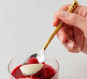 Ensemble de couverts élégants avec tête argentée et manche fin doré, vaisselle élégante pour les dîners, les mariages, les fêtes, les essentiels de la table de cuisine - Product Image 5