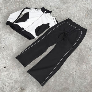 Wholesale Custom Made Zip up 100% Nylon <b>Jacket</b> Pants Two Piece Windbreaker Short Set Men Windbreaker Racing Tracksuit for Men - Product Image 5