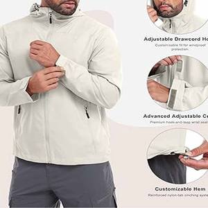 Chaqueta Impermeable para Hombre, Ligera, Cortavientos, para Exteriores, Tallas Grandes, de Nailon, Cargada por Dress Sports - Product Image 2