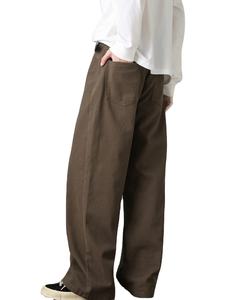 New Trend Custom Label Straight 100% Cotton Denim Men New Arrival High Quality Loose Fit Designer Fashion <b>Pants</b> OEM Wholesale - Product Image 2