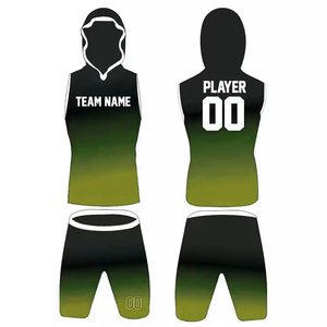 Custom Sublimated Black Purple Gradient Hooded Tank Top Shorts Set Basketball Uniform <b>Player</b> 00 OEM Service - Product Image 6