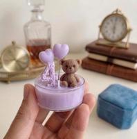 Bougie d'anniversaire à deux ans avec logo personnalisé, souvenir de fête, petite bougie mignonne, boîte cadeau, bougie de célébration romantique, élégante