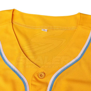 Camiseta de Béisbol Personalizada con Cuello en V, Manga Corta, Transpirable, de Poliéster, para Equipos, con Estilo a Juego para Academias, Ligas, Clubes y Escuelas - Product Image 4