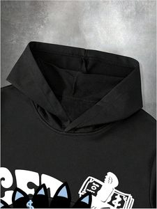 Conjunto de Sudadera con Capucha y Pantalones Deportivos para Hombre, Ropa Deportiva con Estampado Gráfico, Estilo Hip Hop - Product Image 4