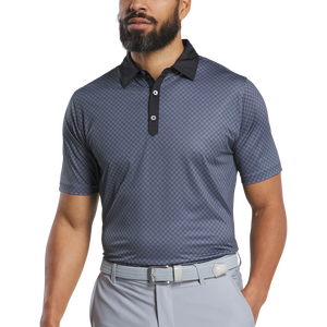 Polo de Golf Personalizado con Logotipo Nesta Sports para Hombre, Manga Corta, Tejido de Alta Calidad, Color Verde Menta a Cuadros, Polo de Alto Rendimiento - Product Image 4