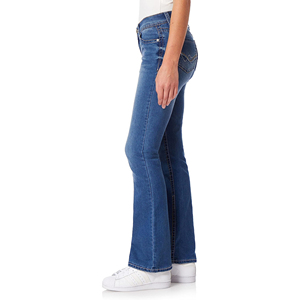 NEW Wholesale Women Flared Canvas <b>Jeans</b> Wide Leg Eco-Friendly Breathable Polyester/Cotton Mid <b>Waist</b> for Women Custom Logo - Product Image 4